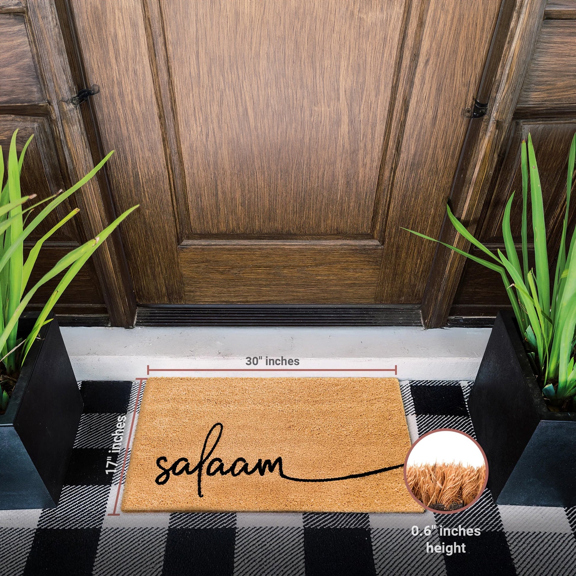 Classic Salaam Natural Coir Doormat