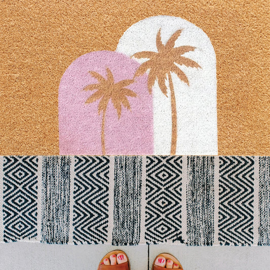 Sunset Palms Natural Coir Doormat