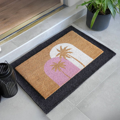 Sunset Palms Natural Coir Doormat