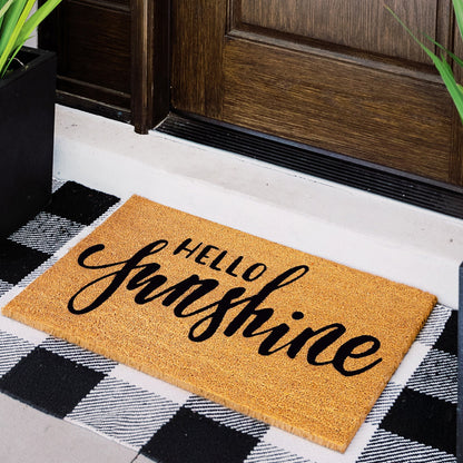 Hello Sunshine Natural Coir Doormat