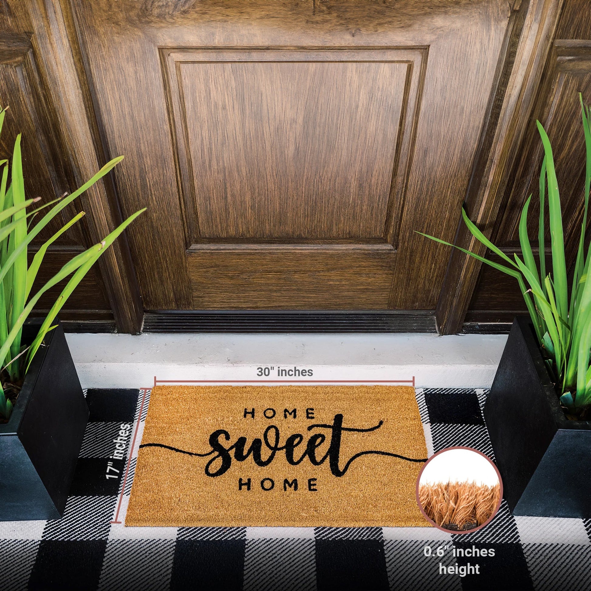 Sweet Home Natural Coir Doormat