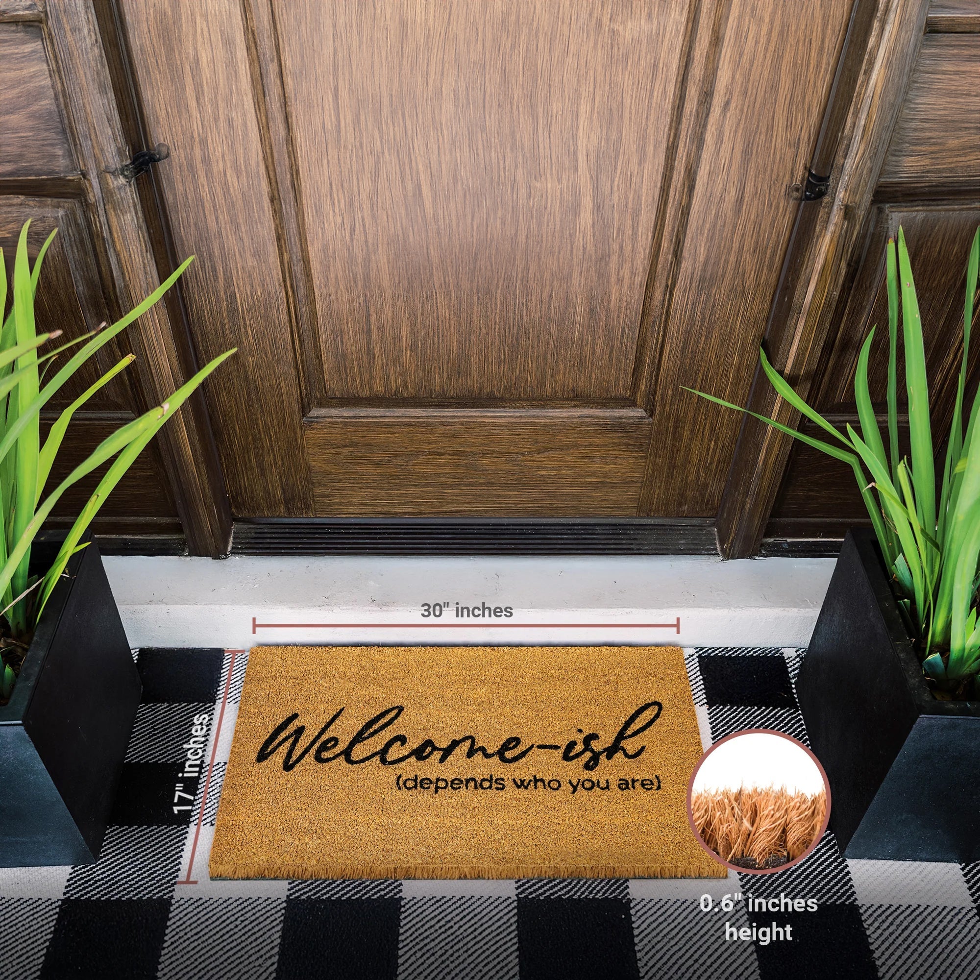 Salaam Coir Doormat | Natural Welcome Mat | Theodore Magnus