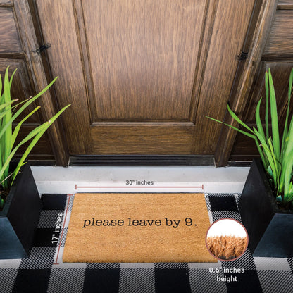 Goodbye at 9 Natural Coir Doormat
