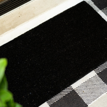 Black Natural Coir Doormat