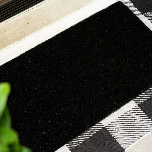 Black Natural Coir Doormat