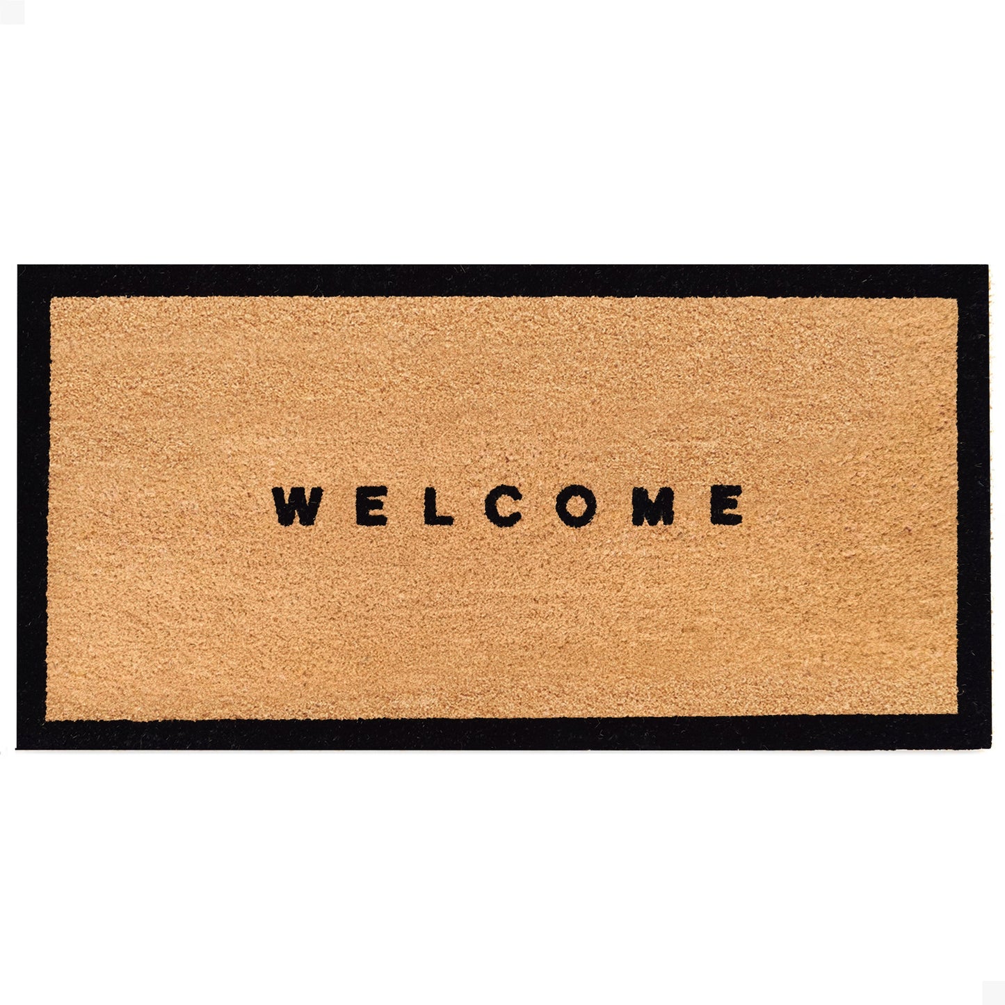 Welcome w/ Border Natural Coir Doormat