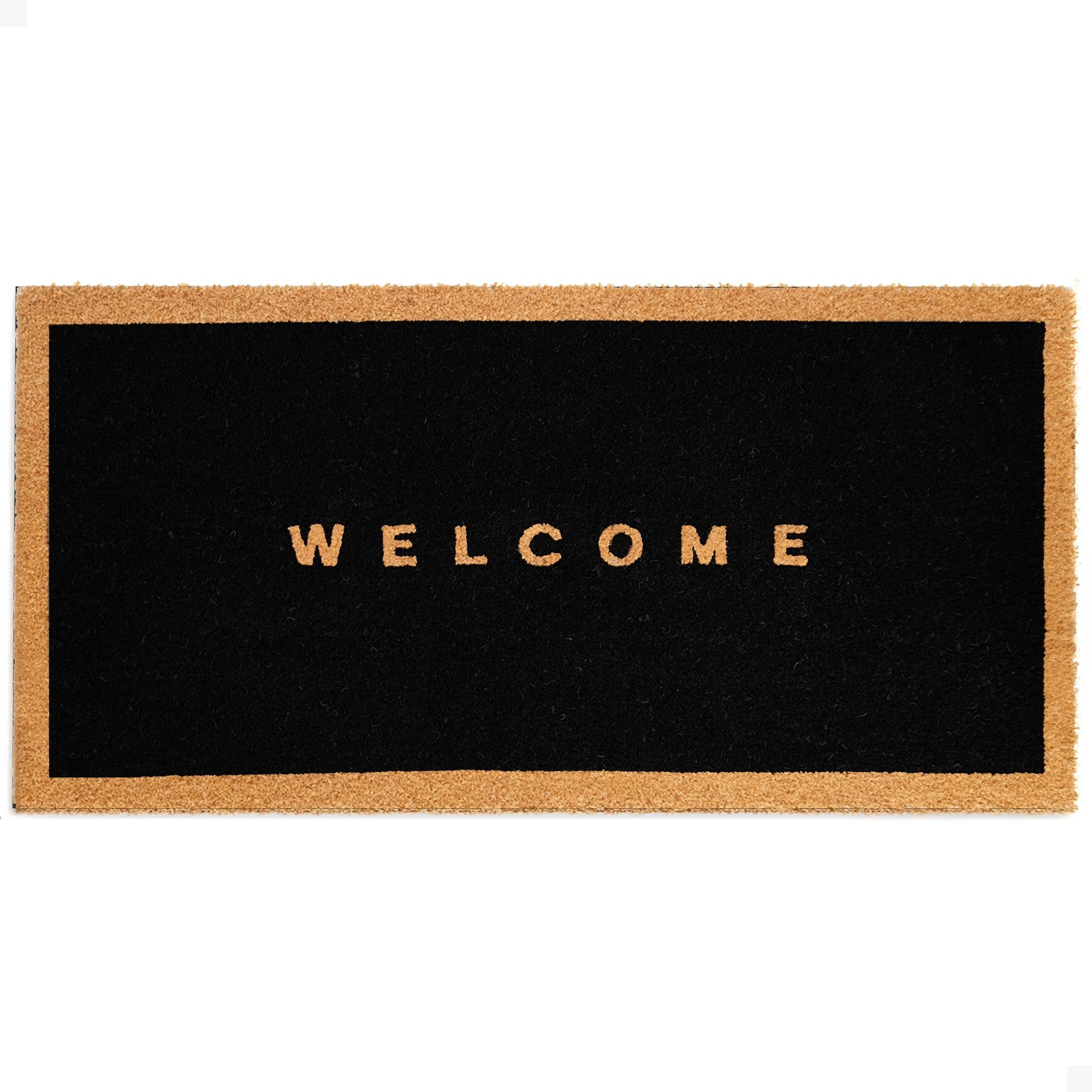 Welcome Canvas Natural Coir Doormat - 24x48
