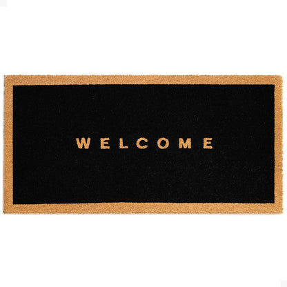 Welcome Canvas Natural Coir Doormat - 24x48