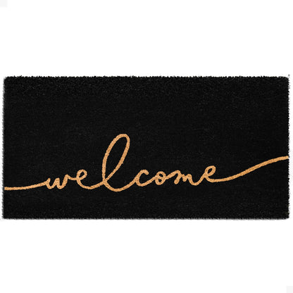 Nocturnal Greeting Natural Coir Doormat - 24x48