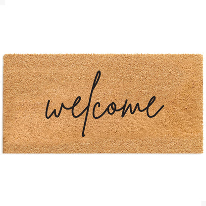 Warm Welcome Natural Coir Doormat - 24x48