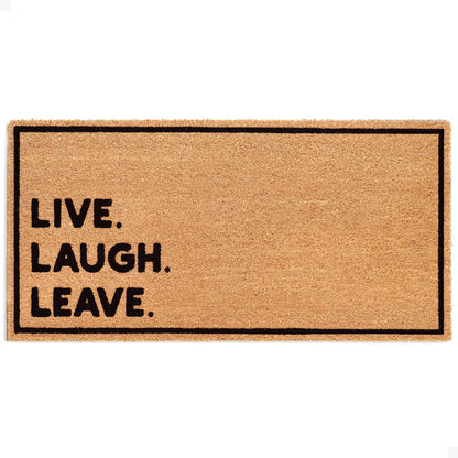 Live Laugh Leave Natural Coir Doormat - 24x48