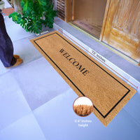 Classic Welcome Natural Coir Doormat - 24x72