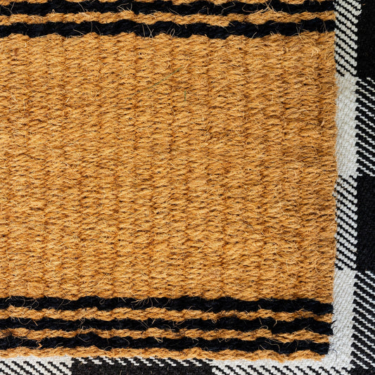 Rope Stripe Natural Woven Doormat