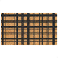 Modern Tartan Natural Coir Doormat - 17x30