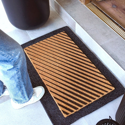 Linear Motion Natural Coir Doormat - 17x30