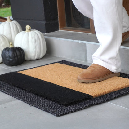 Sleek Horizon Natural Coir Doormat - 17x30