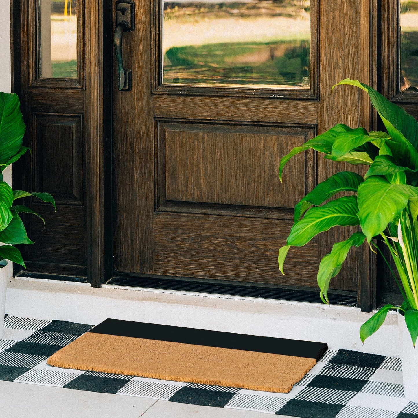 Sleek Horizon Natural Coir Doormat