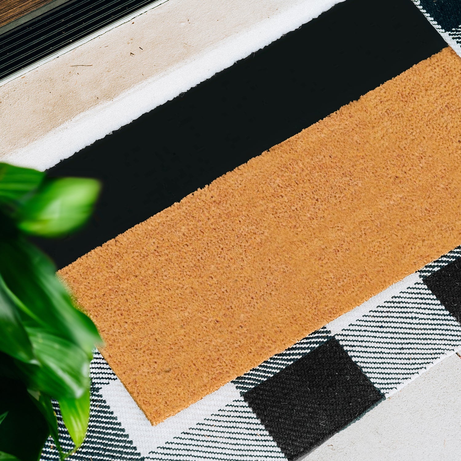 Sleek Horizon Natural Coir Doormat