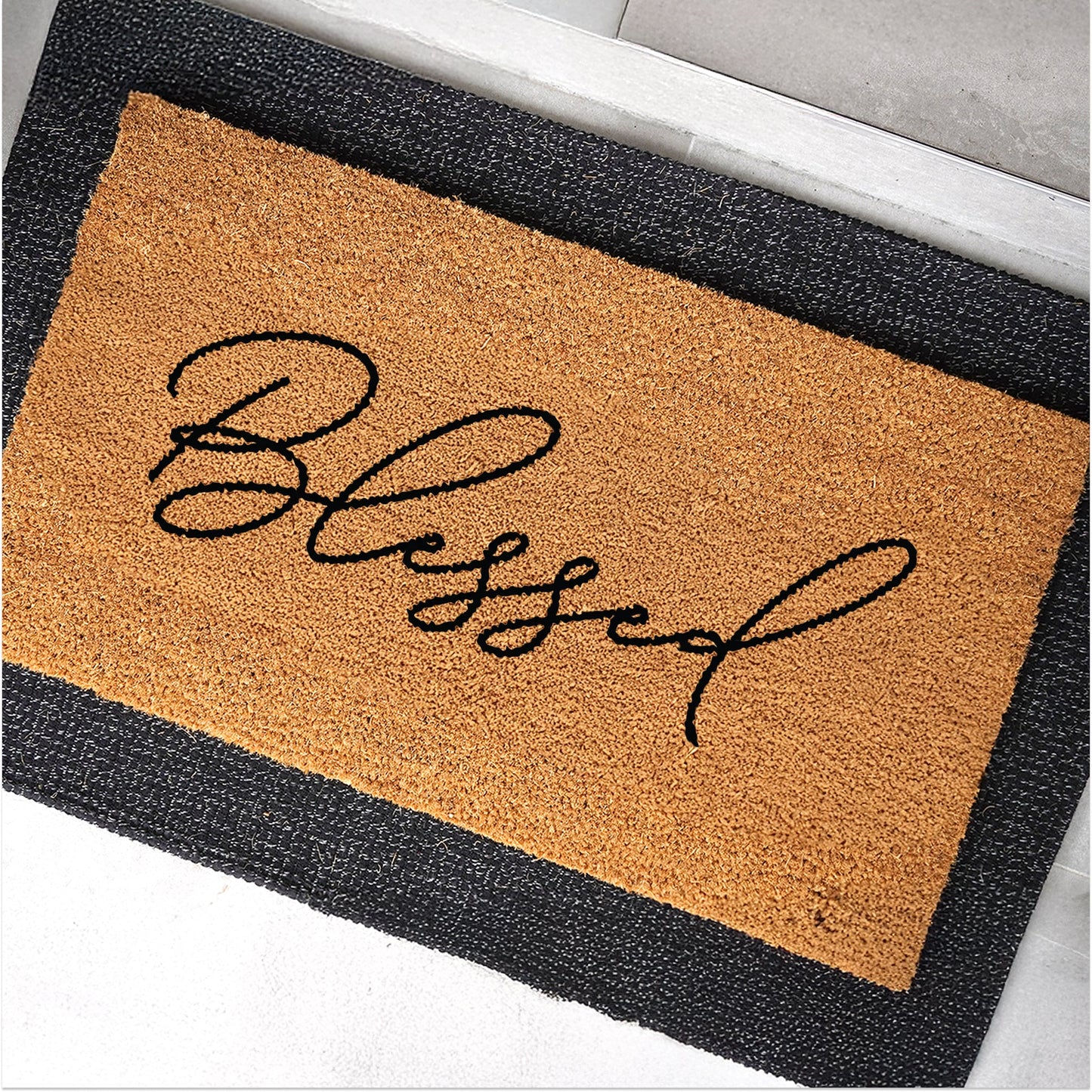 blessed Natural Coir Doormat - 17x30