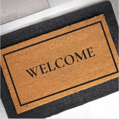 Classic Welcome Natural Coir Doormat - 17x30