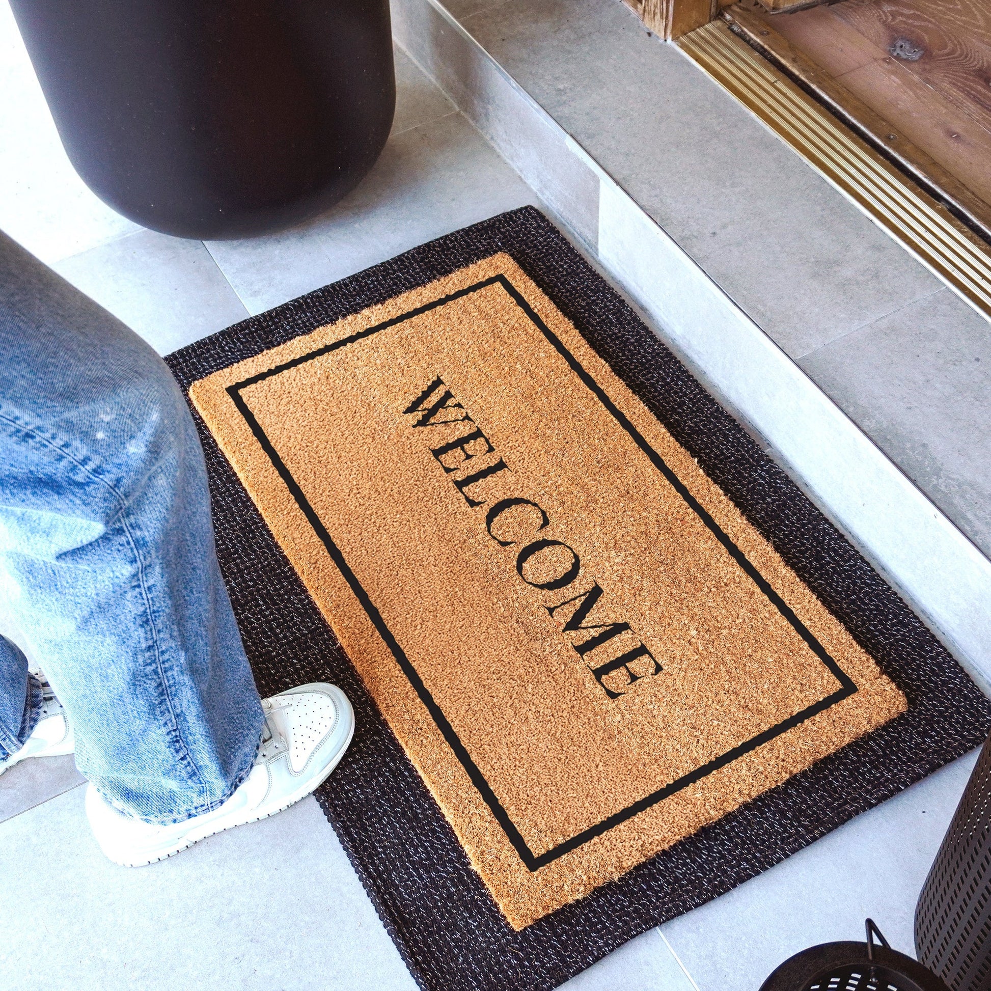 Classic Welcome Natural Coir Doormat - 17x30