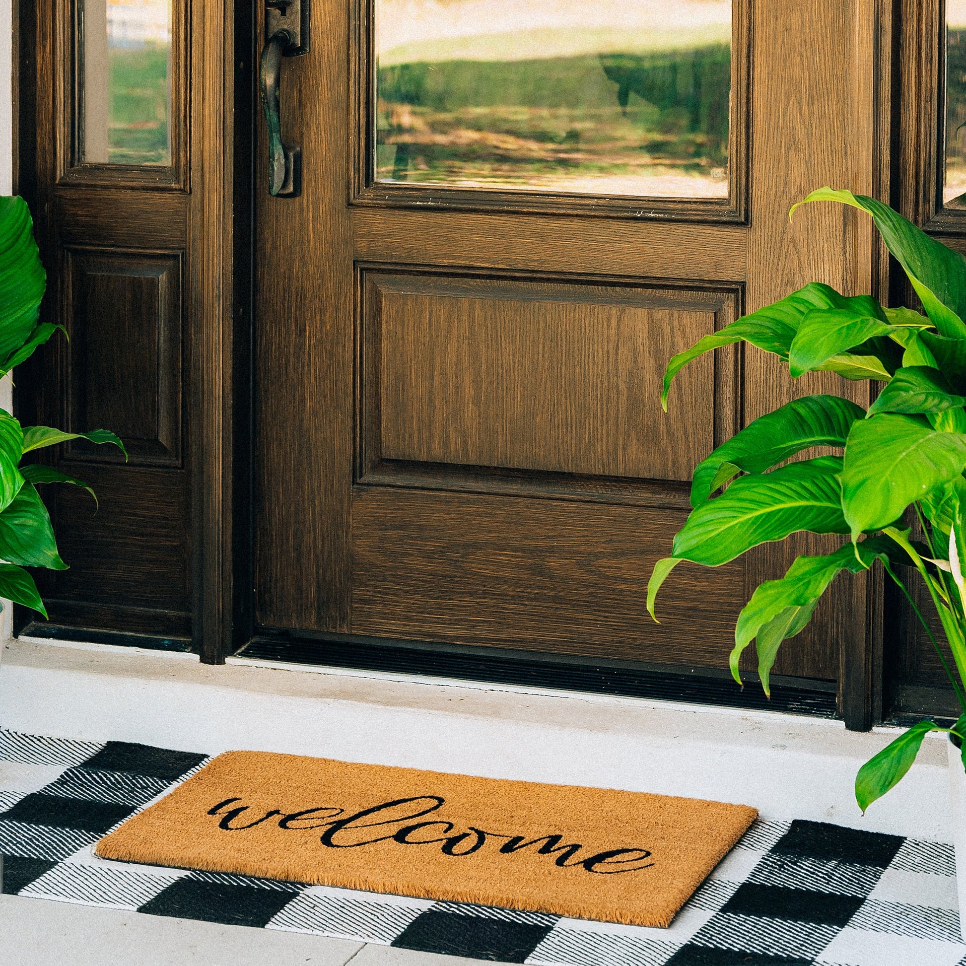 Welcome Natural Coir Doormat - 17x30