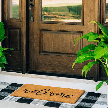 Welcome Natural Coir Doormat - 17x30