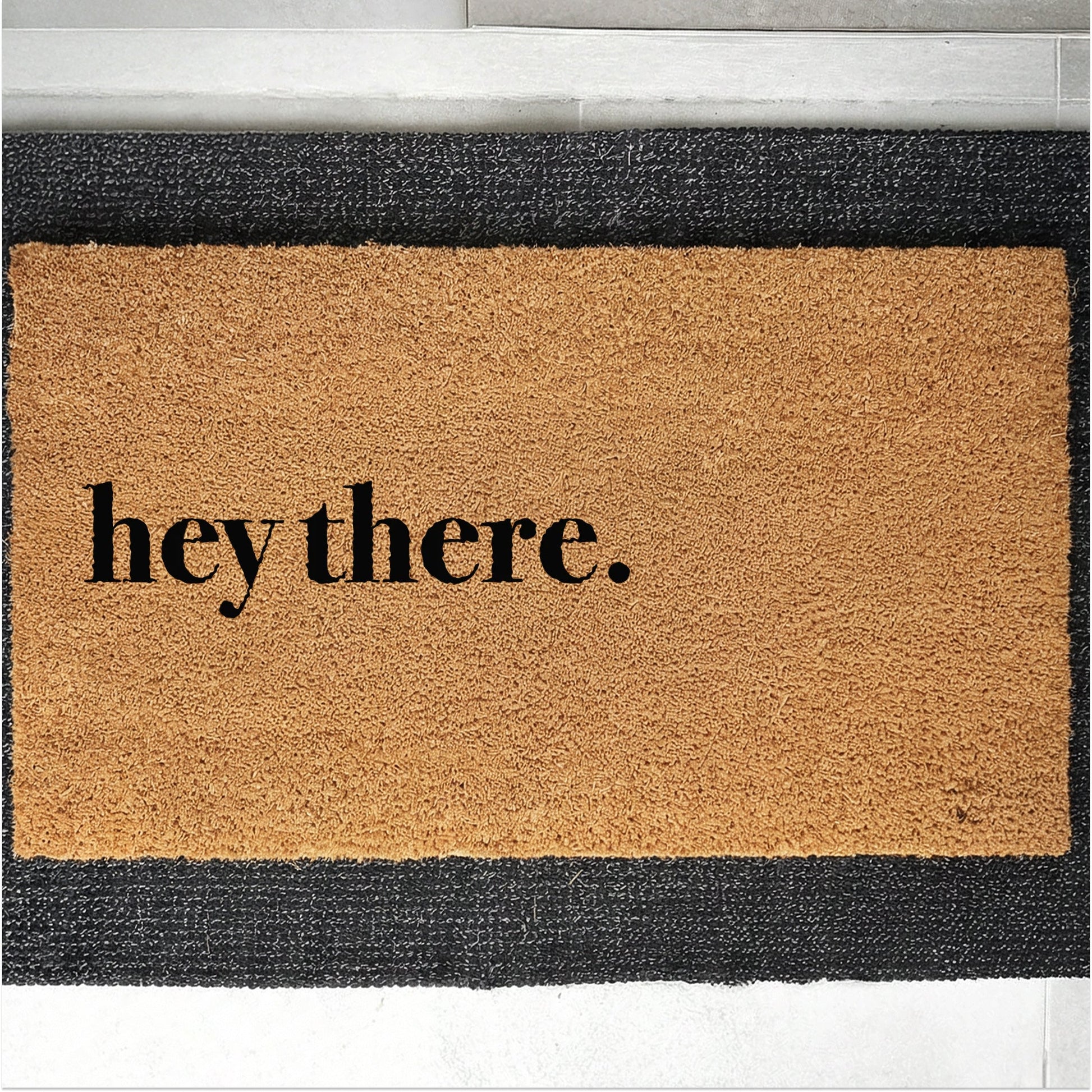 hey there. Natural Coir Doormat - 17x30