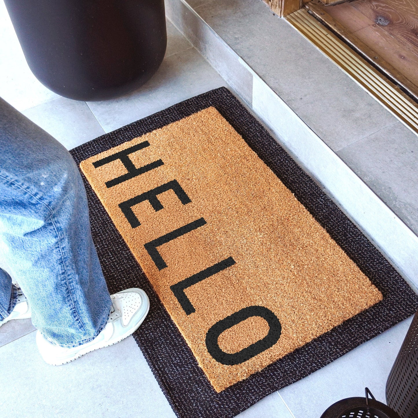 Simply Hello Natural Coir Doormat - 17x30