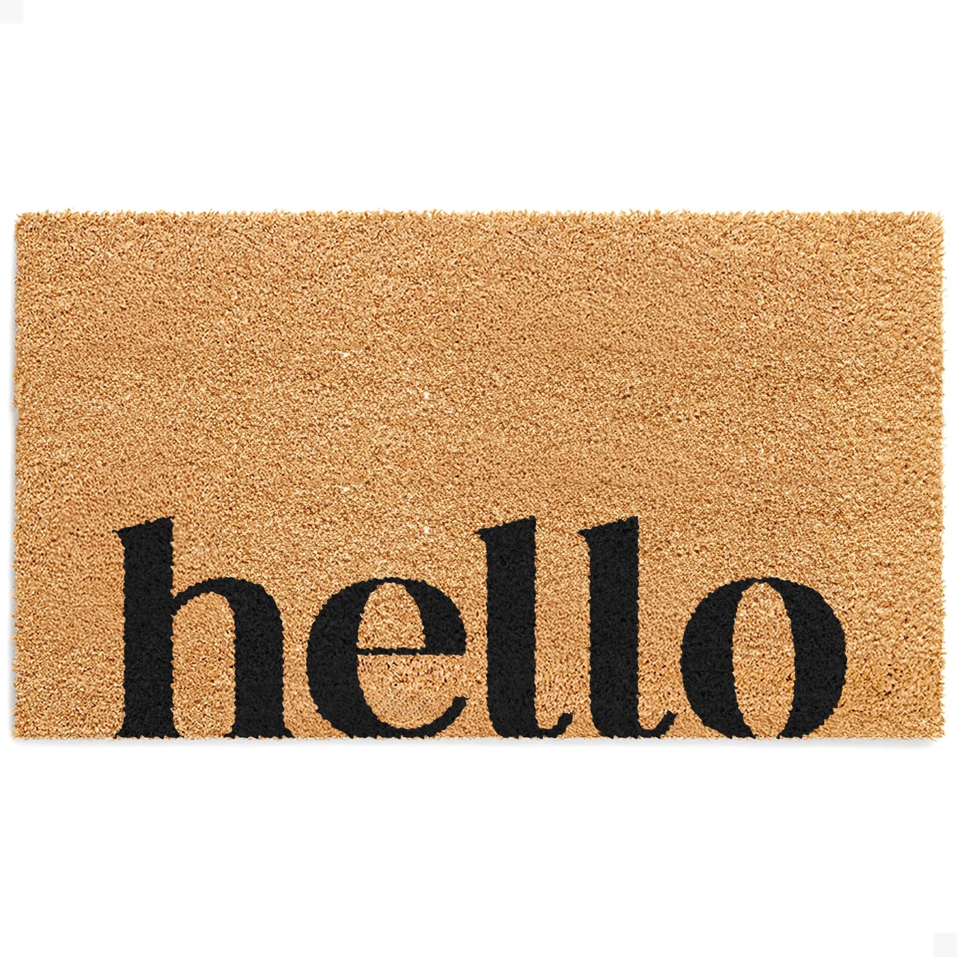Bold Hello Natural Coir Doormat - 17x30