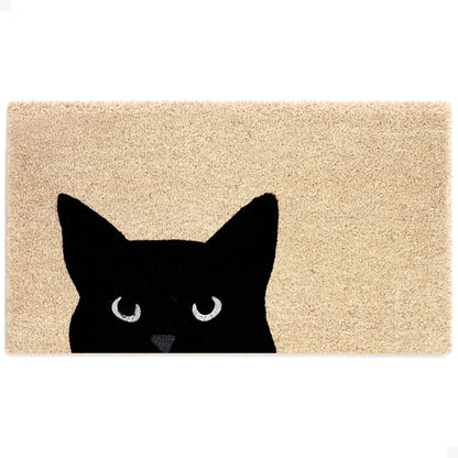 Curious Cat Natural Coir Doormat