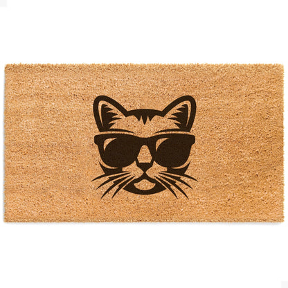 Whiskers Swag Natural Coir Doormat