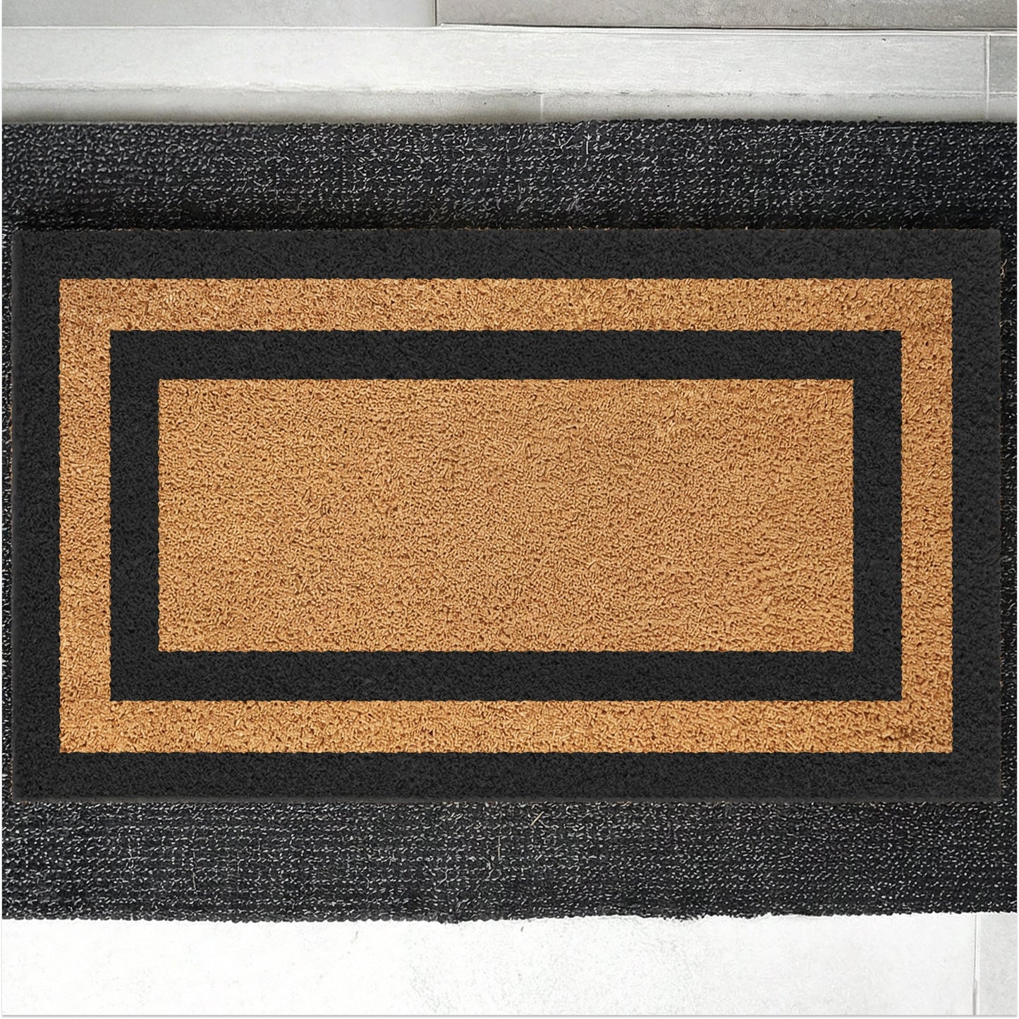 Borderline Natural Coir Doormat - 17x30