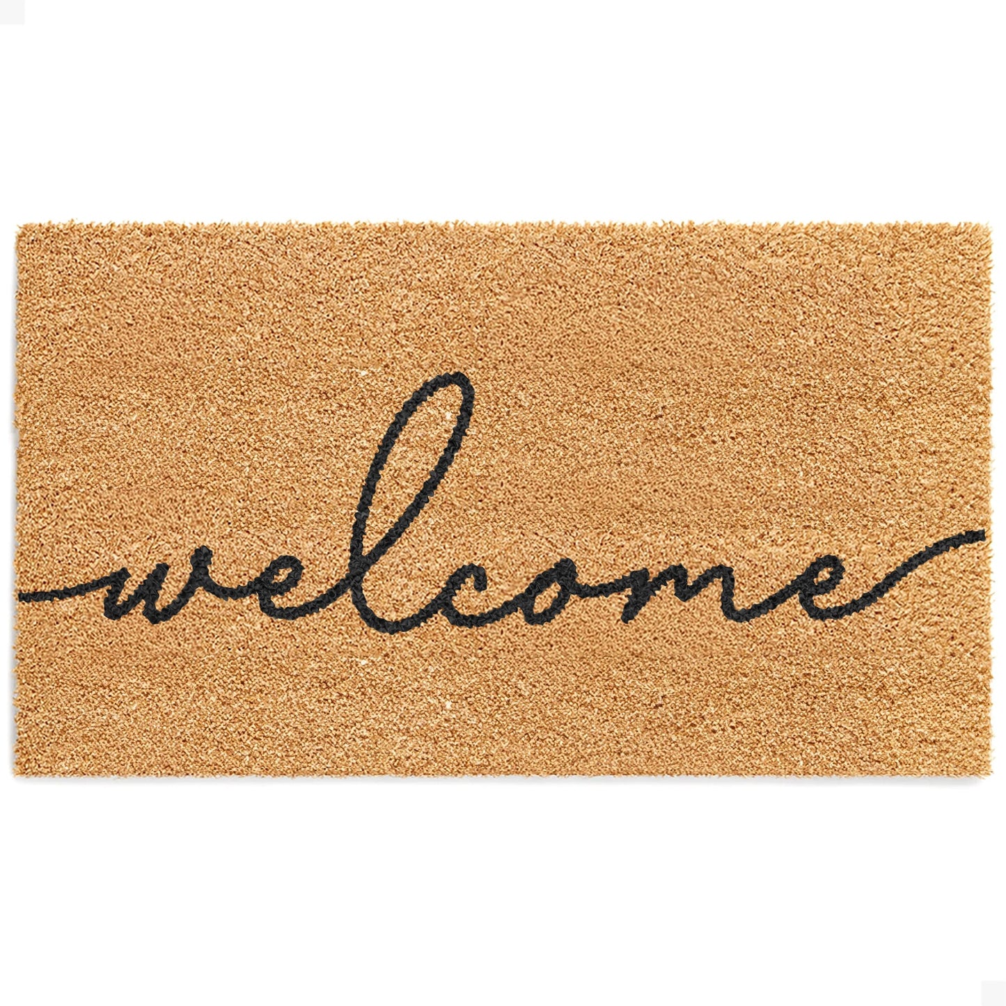 Signature Welcome Natural Coir Doormat - 17x30