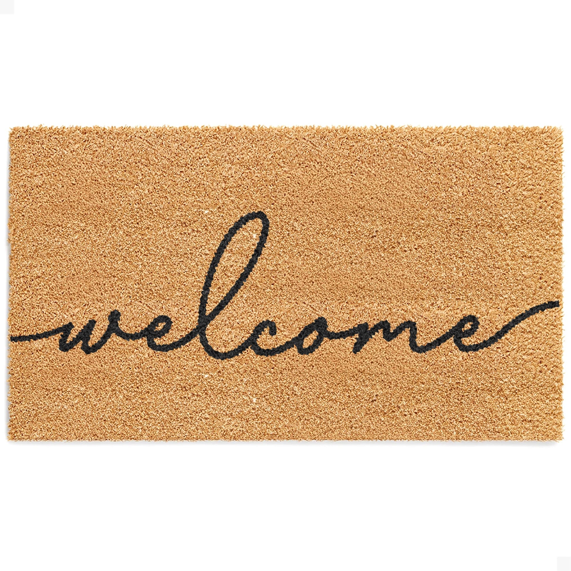 Signature Welcome Natural Coir Doormat - 17x30