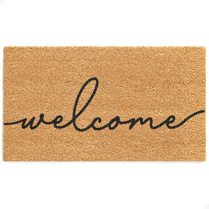 Signature Welcome Natural Coir Doormat - 17x30