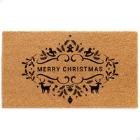 Merry Christmas Natural Coir Doormat