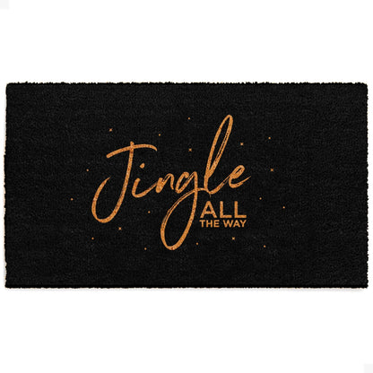 Midnight Jingle Natural Coir Doormat