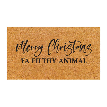 Wild Xmas Natural Coir Doormat