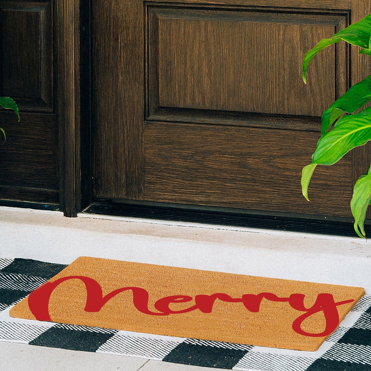 Merry Berry Natural Coir Doormat