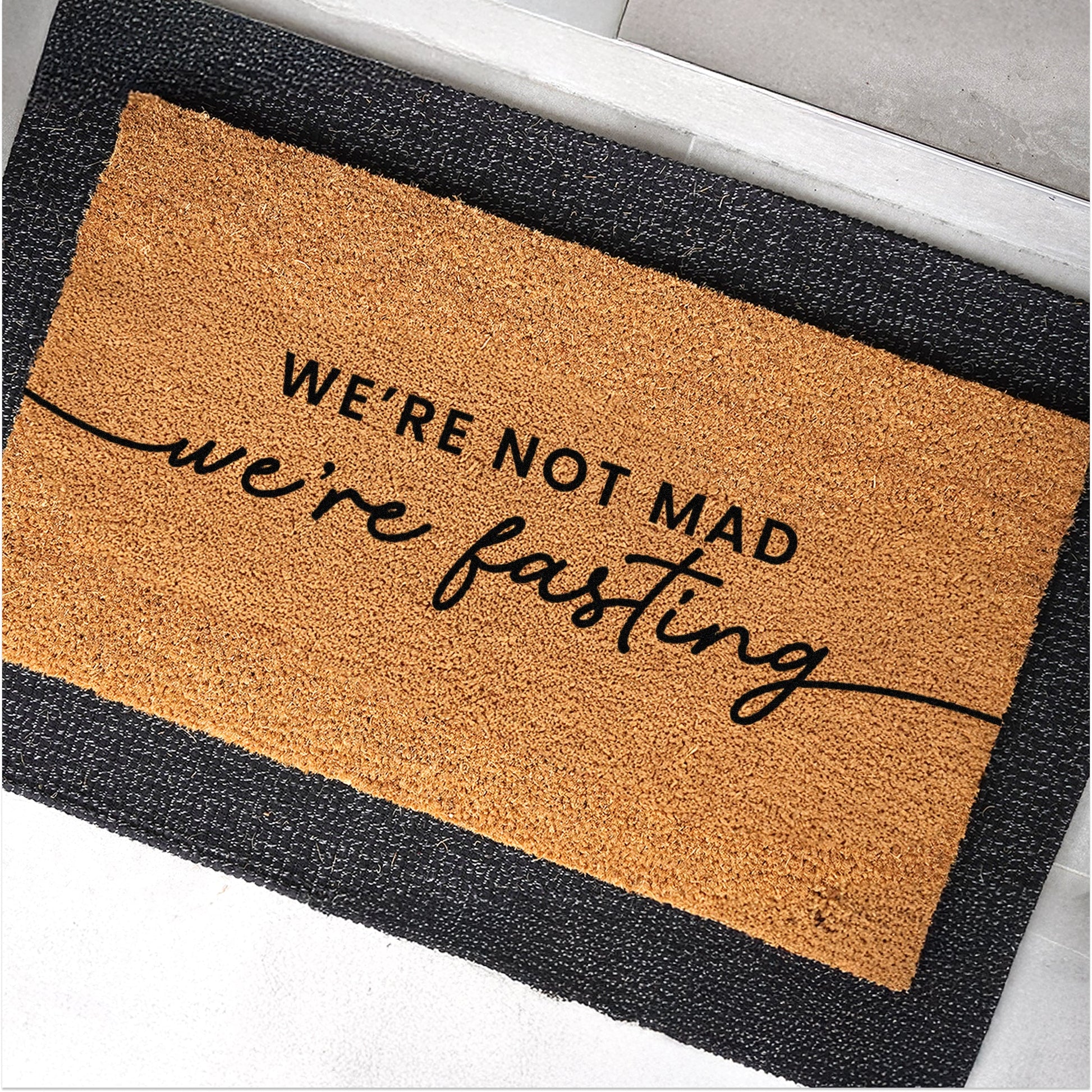 Not Mad, Just Fasting Natural Coir Doormat - 17x30