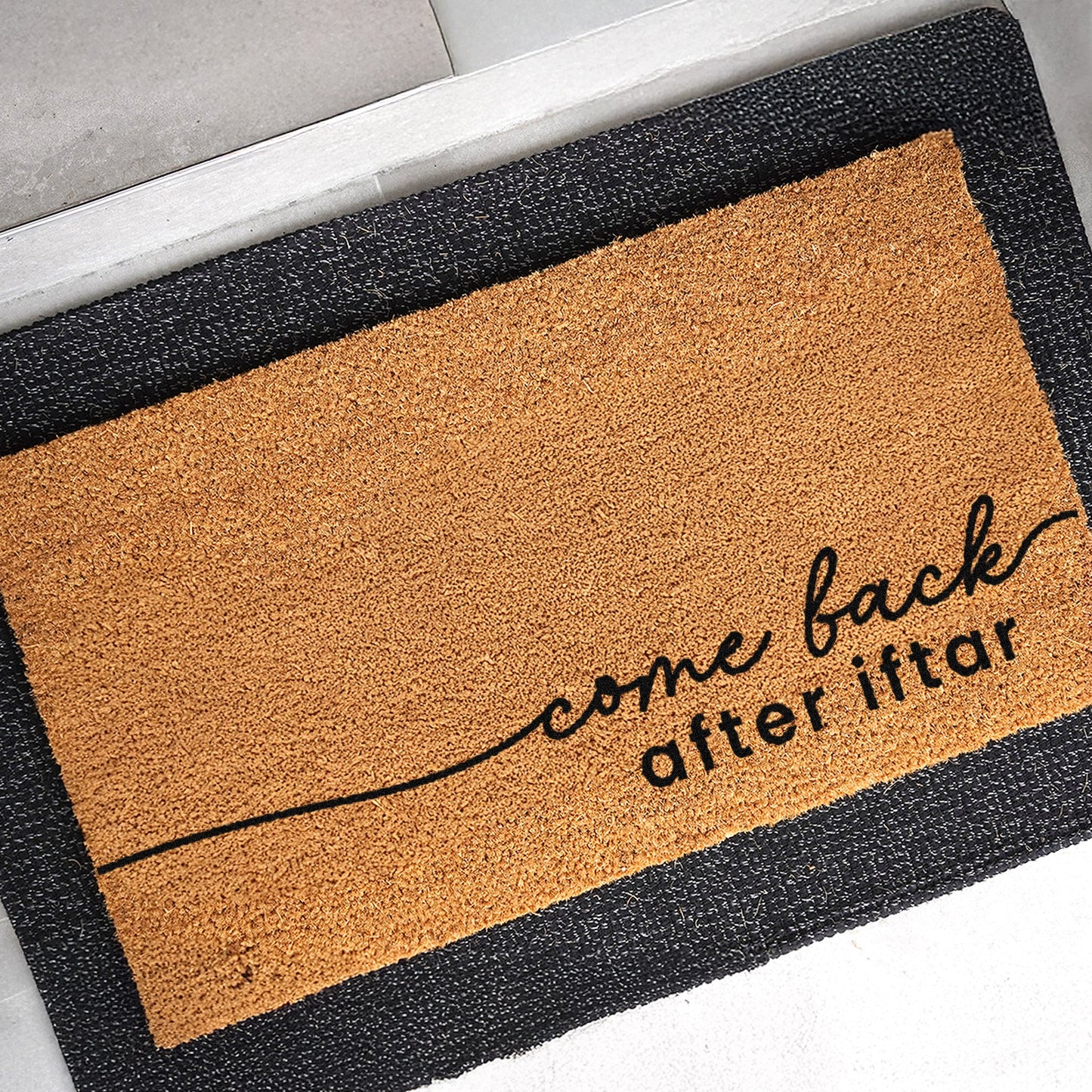 Come Back After Iftar Natural Coir Doormat - 17x30