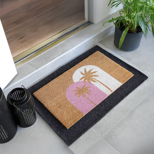 Sunset Palms Natural Coir Doormat