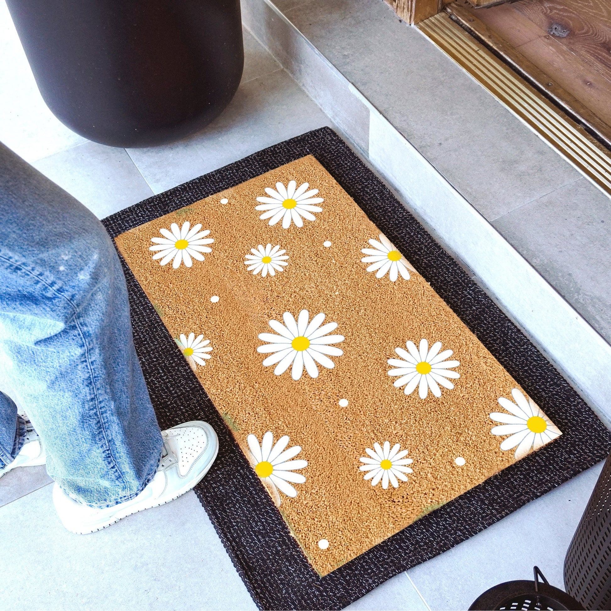 Daisy Day Natural Coir Doormat - 17x30