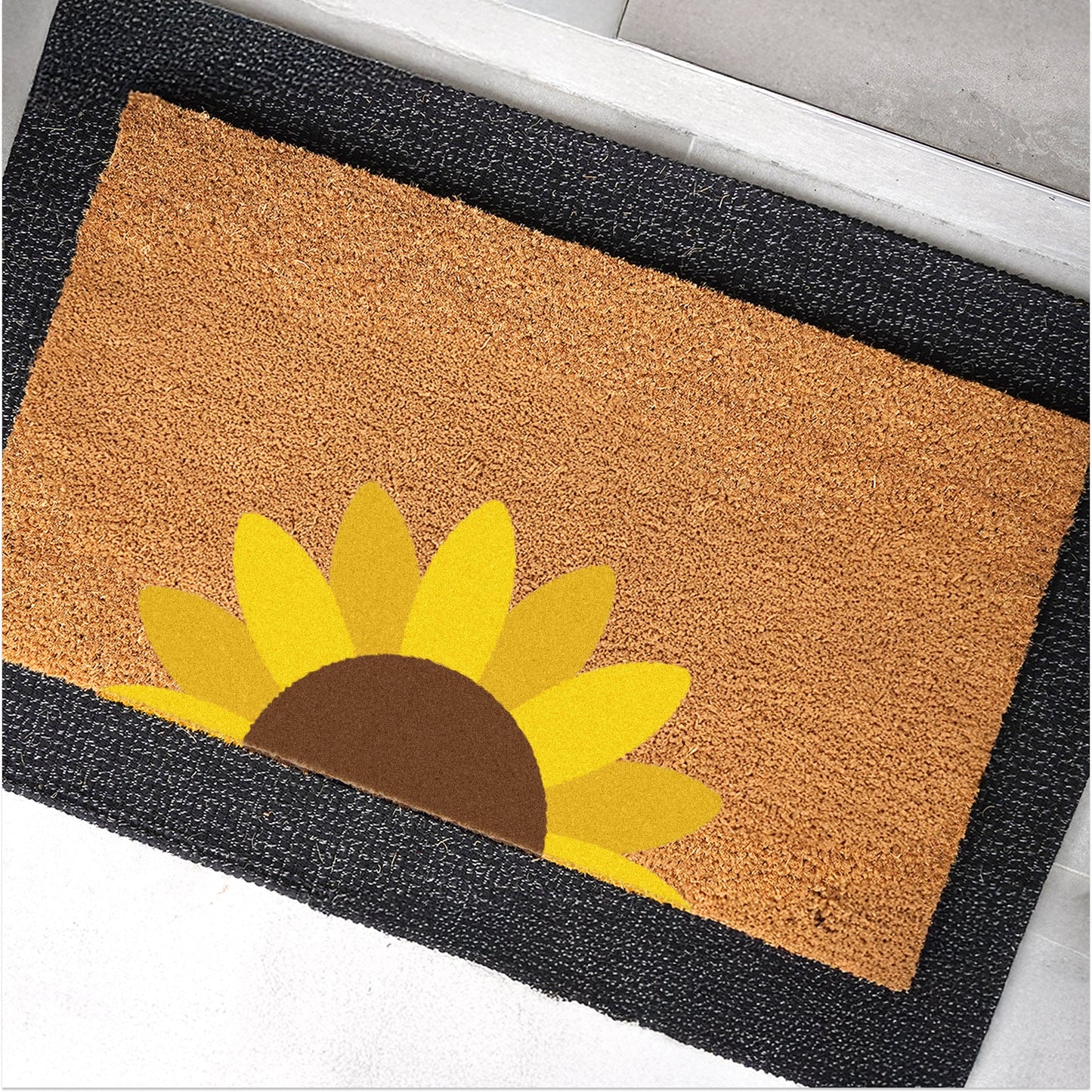Golden Glow Natural Coir Doormat - 17x30