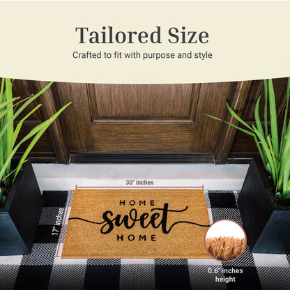 Sweet Home Natural Coir Doormat - 17x30