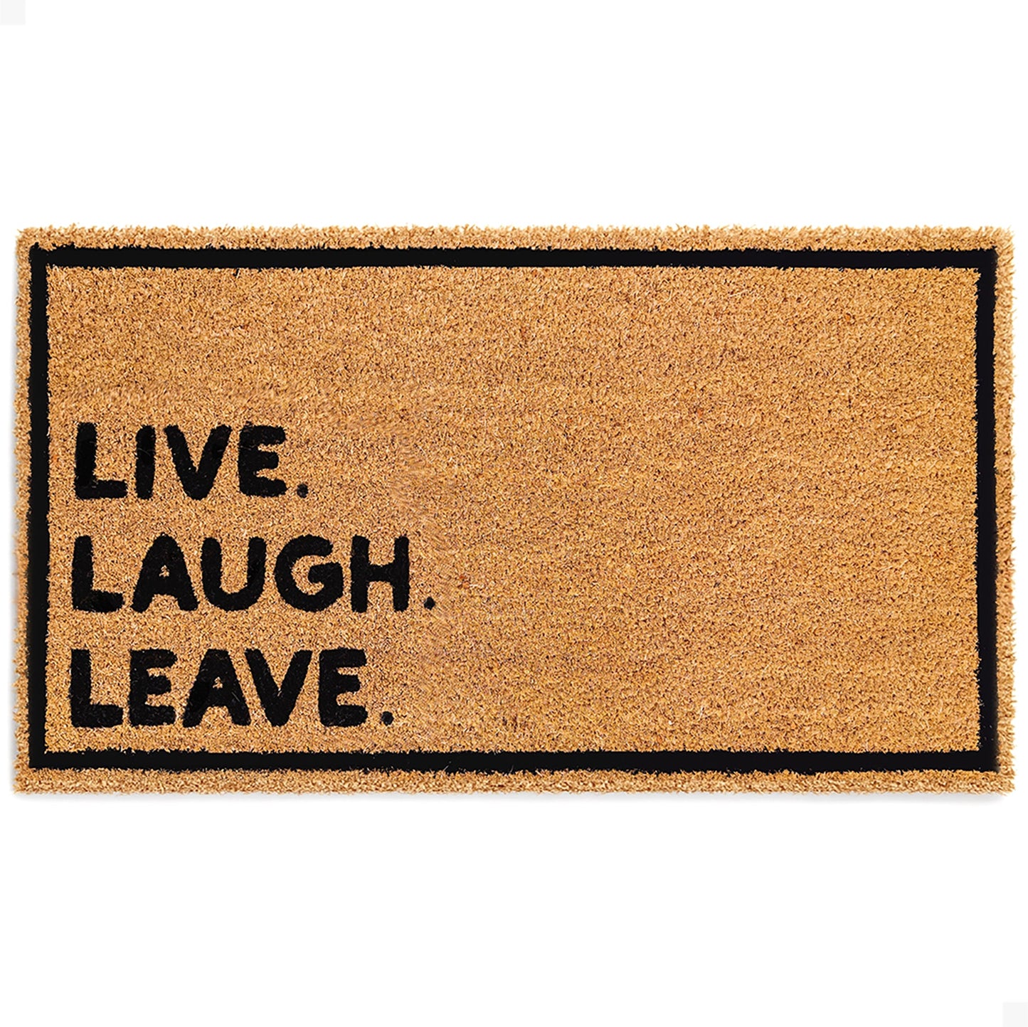 Live Laugh Leave Natural Coir Doormat - 17x30