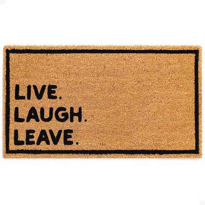 Live Laugh Leave Natural Coir Doormat - 17x30