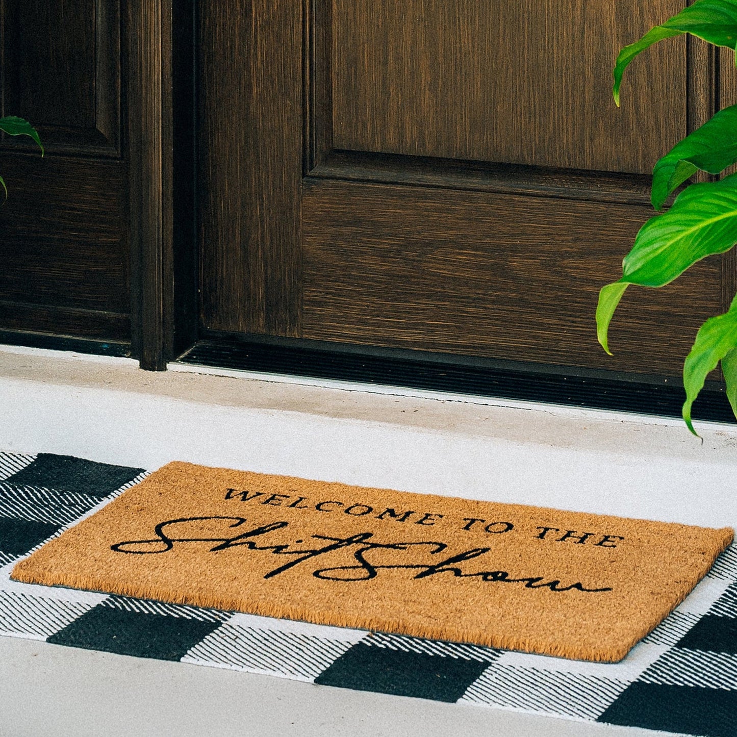 Shitshow Natural Coir Doormat - 17x30