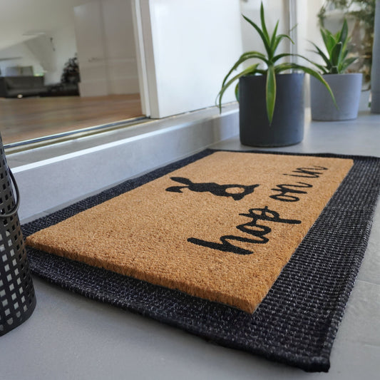 Hop On In Natural Coir Doormat - 17x30